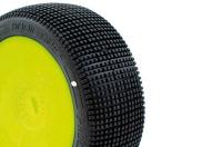 Tires - 1/8 Buggy - Addictive V2 Buggy C1 (Super Soft) Pre-Mounted Yellowâ?¦