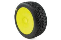 Tires - 1/8 Buggy - I-Barrs V3 Buggy C2 (Soft) Pre-Mounted Yellow (2pcs.)