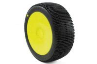 Tires - 1/8 Buggy - Trigon V3 Buggy C2 (Soft) Pre-Mounted Yellow (2pcs.)