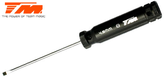 Team Magic - TM117023 - Tool - Screwdriver Flat - Team Magic Black HC - 4.0mm