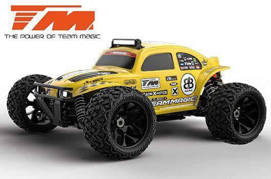 Team Magic - TM560021Y - Voiture - 1/8 Electrique - 4WD EP Buggy - Beetle Baja - 3-4S RTR - Jaune sombre