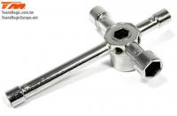 Tool - Cross-wrench glow plug - 7 / 8 / 10 / 12 / 17mm