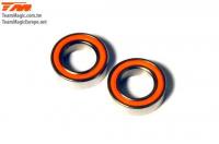 Ball Bearings - metric -  8x14x4mm Rubber sealed Orange (2 pcs)