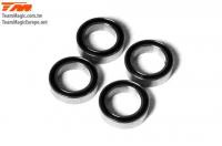 Ball Bearings - metric - 10x15x4mm Rubber sealed Black (4 pcs)