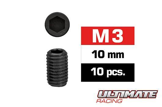 Ultimate Racing - UR164310 - Grub Screws - M3 x 10mm (10 pcs)