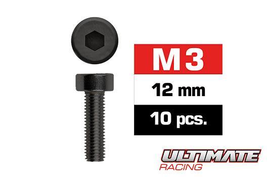 Ultimate Racing - UR163312 - Schrauben - Zylinderkopf - Hex (Allen) - M3 x 12mm (10 Stk.)