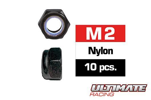 Ultimate Racing - UR165200 - Nuts - M2 nyloc (10 pcs)