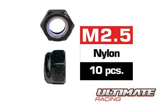 Ultimate Racing - UR165250 - Nuts - M2.5 nyloc (10 pcs)